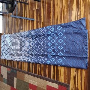 Blue shower curtain